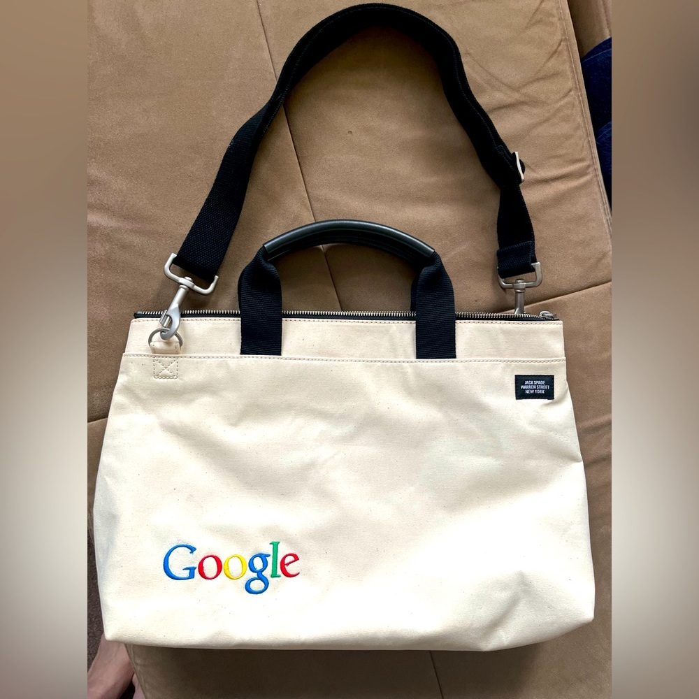 Jack Spade canvas laptop bag with Google logo